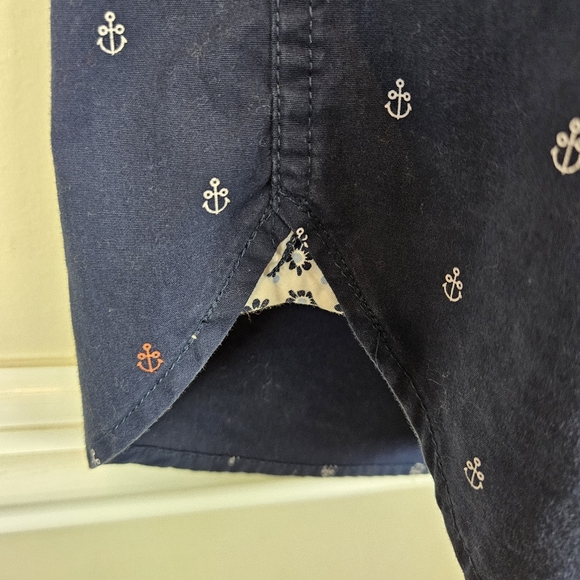 Denim & Flower Slim Fit Men's Large Anchor Print Short Sleeve Shirt A1212 - Picture 7 of 12